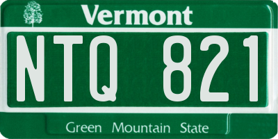 VT license plate NTQ821