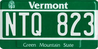 VT license plate NTQ823