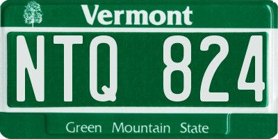 VT license plate NTQ824