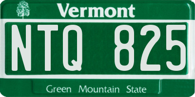 VT license plate NTQ825