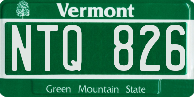 VT license plate NTQ826