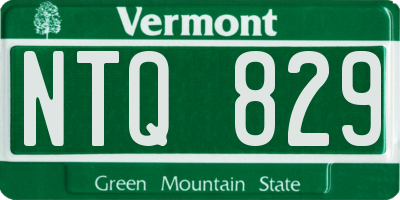 VT license plate NTQ829