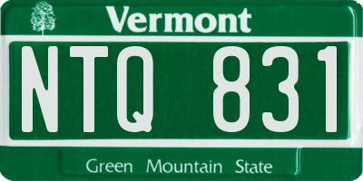 VT license plate NTQ831