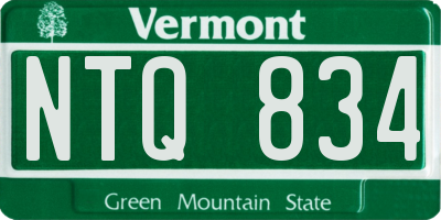 VT license plate NTQ834