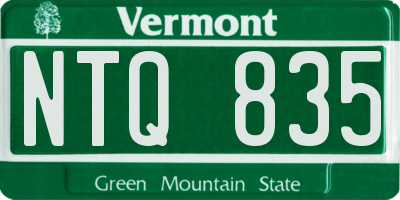 VT license plate NTQ835