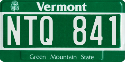 VT license plate NTQ841