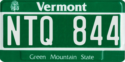 VT license plate NTQ844