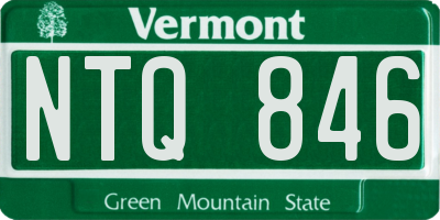 VT license plate NTQ846