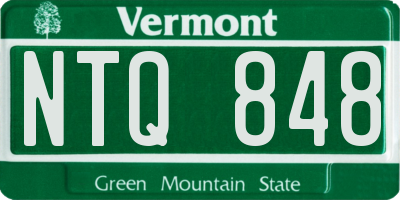 VT license plate NTQ848