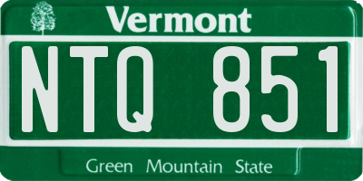 VT license plate NTQ851