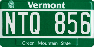 VT license plate NTQ856