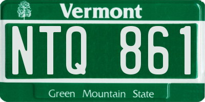 VT license plate NTQ861