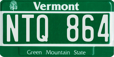 VT license plate NTQ864