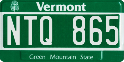 VT license plate NTQ865