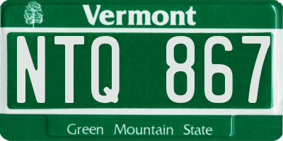 VT license plate NTQ867