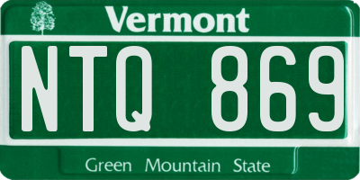 VT license plate NTQ869