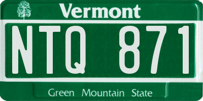 VT license plate NTQ871