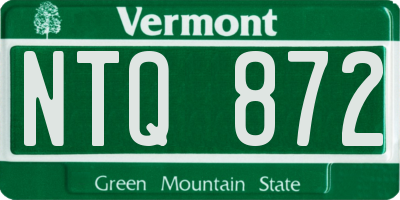 VT license plate NTQ872