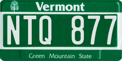 VT license plate NTQ877