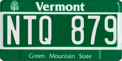 VT license plate NTQ879