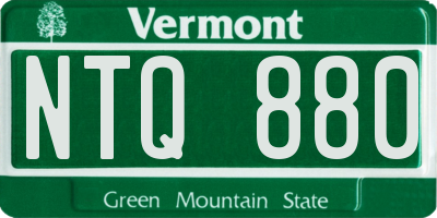VT license plate NTQ880