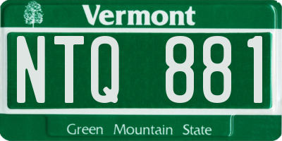 VT license plate NTQ881