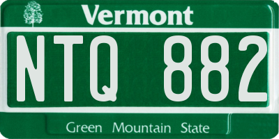 VT license plate NTQ882