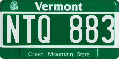 VT license plate NTQ883
