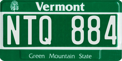 VT license plate NTQ884