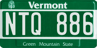 VT license plate NTQ886