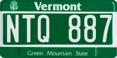 VT license plate NTQ887