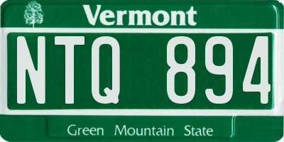 VT license plate NTQ894