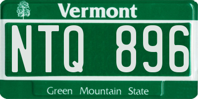 VT license plate NTQ896