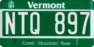 VT license plate NTQ897