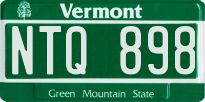VT license plate NTQ898