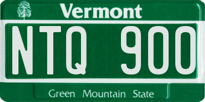 VT license plate NTQ900