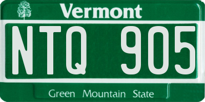 VT license plate NTQ905