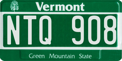 VT license plate NTQ908