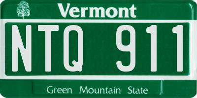 VT license plate NTQ911