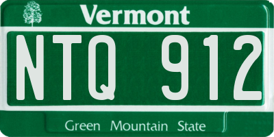 VT license plate NTQ912