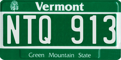VT license plate NTQ913