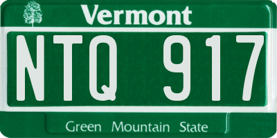 VT license plate NTQ917