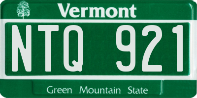 VT license plate NTQ921