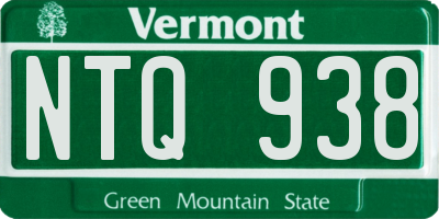 VT license plate NTQ938