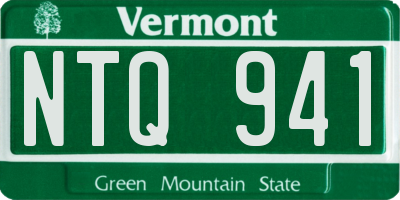 VT license plate NTQ941