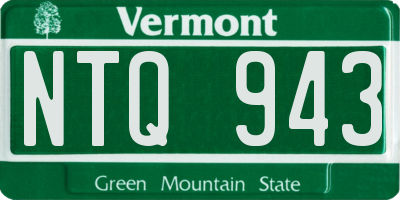 VT license plate NTQ943