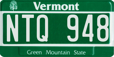 VT license plate NTQ948