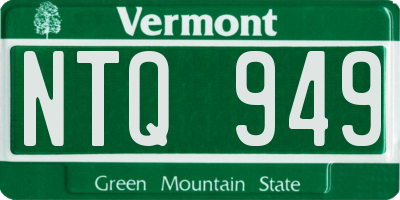 VT license plate NTQ949