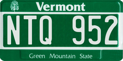 VT license plate NTQ952