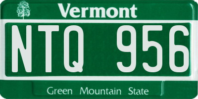 VT license plate NTQ956